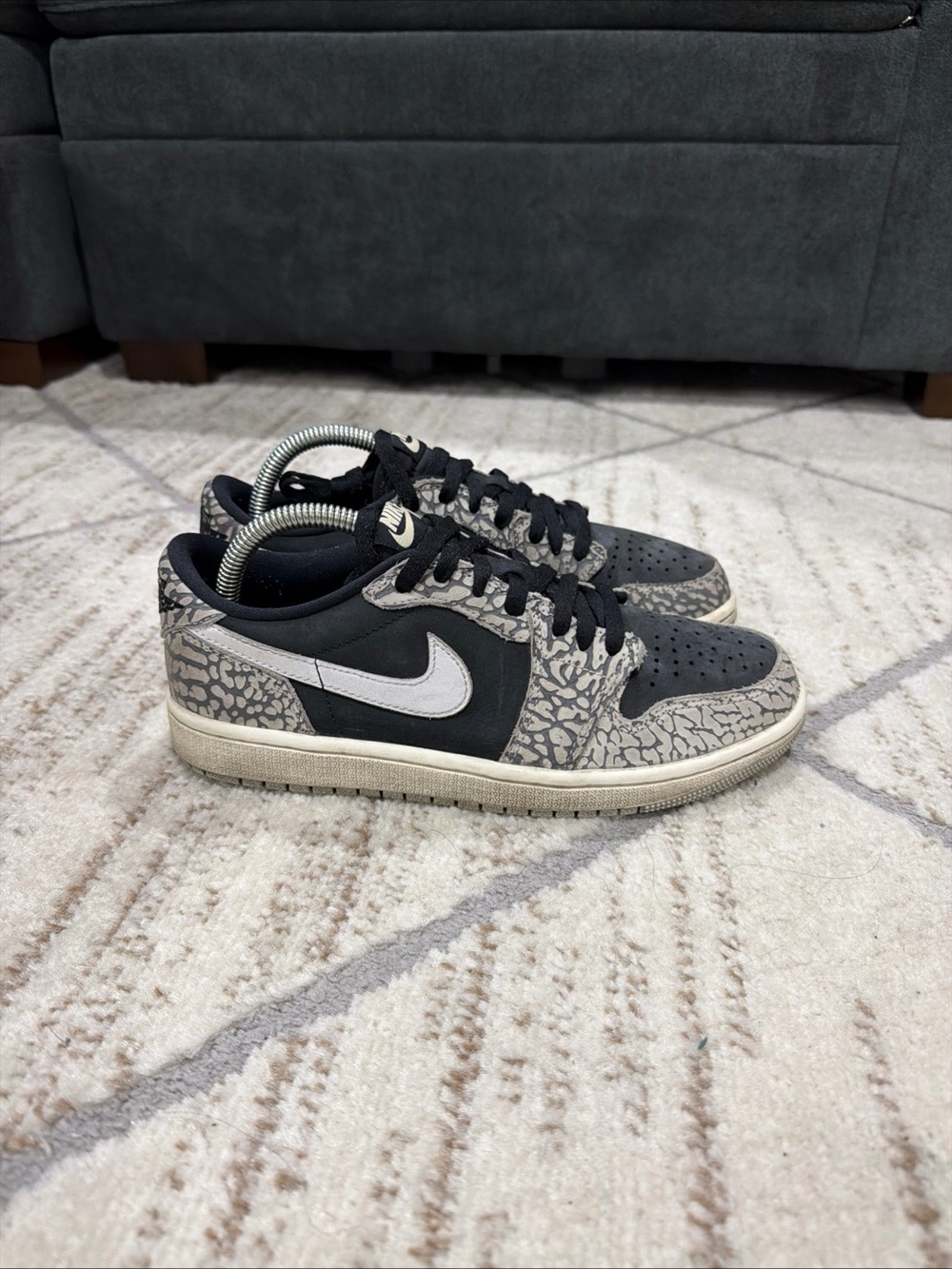 Nike Air Jordan 1 Low Retro OG Black Cement Size Men’s 7 Women’s 8.5 CZ0790-001
